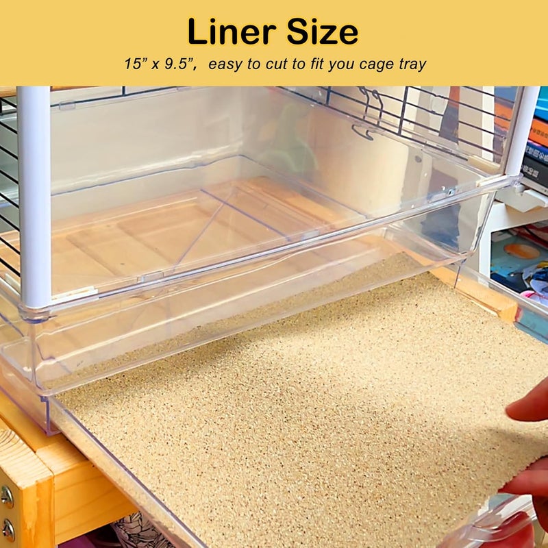 SX Gravel Paper for Bird Cage 30-Pack 15" x 9.5" Bird Cage Liners Disposable for Enhanced Hygiene and Bird Health - Image 5